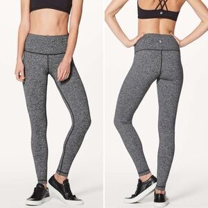 LULULEMON Wunder Under Hi-Rise Tight Legging *28" in Heathered Black Size 12